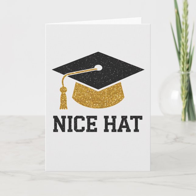 Carte Joli Chapeau Diplômé Lycée Université (Devant)