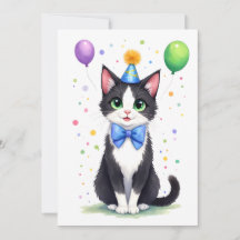 Joli chat en smoking avec un nœud papillon Joyeux