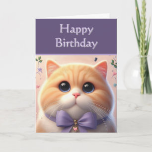 Carte Joli Chat Joyeux Anniversaire