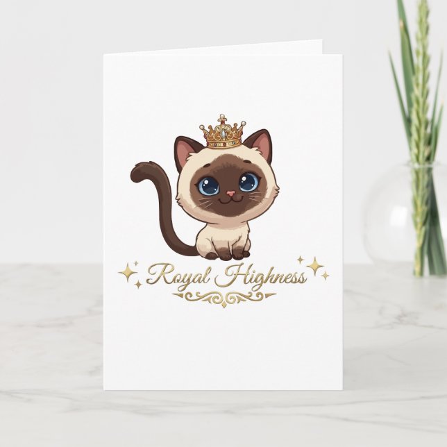 Carte Joli chat siamois royal (Devant)