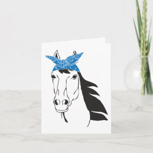 Carte Joli Cheval  Bonjour, Amour Pensant à Toi Équestre