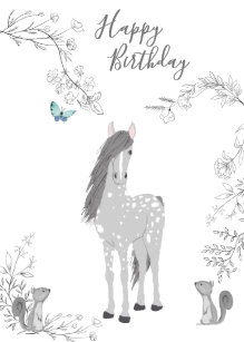 Invitations Faire Part Cartes Anniversaire Cheval Fleur Joyeux Zazzle Fr