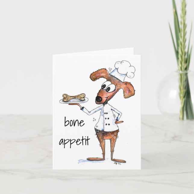 Carte Joli chien chef fantaisiste (Devant)