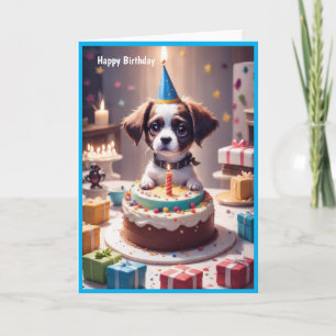 Carte Joli chien d'anniversaire
