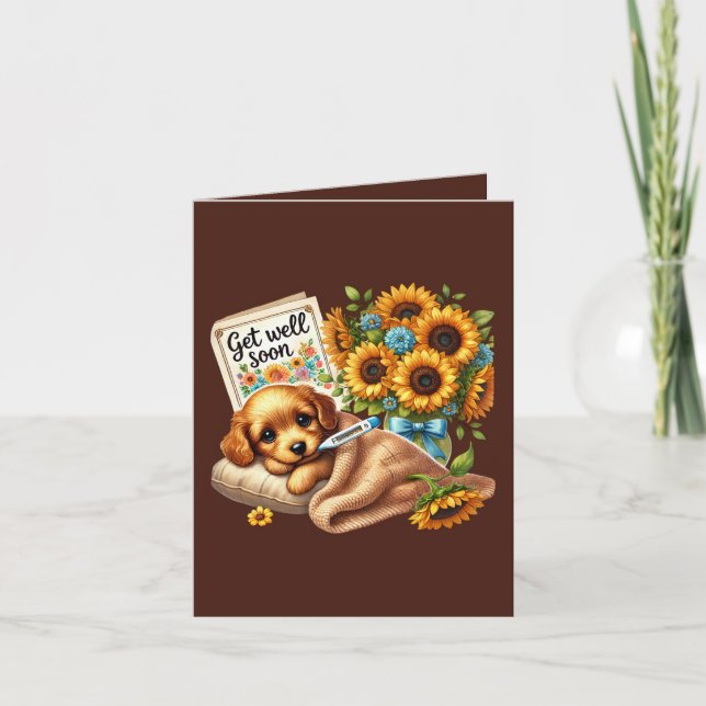 Carte Joli chien de bon rétablissement (Devant)