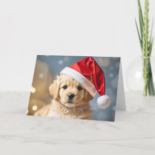 Carte Joli chiot de Noël