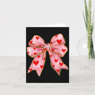 Carte Joli cœur amour coquette noeud papillon Saint-Vale