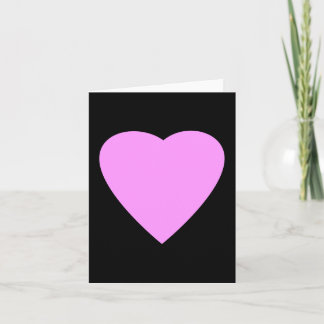 Carte Joli Coeur d'Amour Rose et Noir.