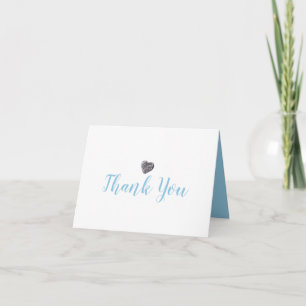 Carte Joli cœur de galet Merci