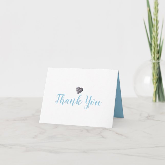 Carte Joli cœur de galet Merci (Devant)