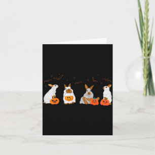 Carte Joli costume d'Halloween de lapin fantôme de l'aut