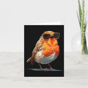 Carte Joli Costume d'Oiseau avec Lunettes de Soleil pour