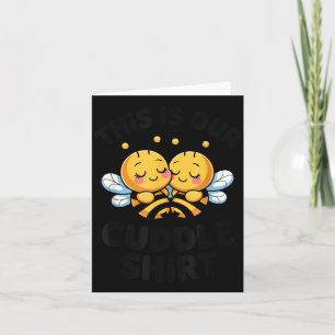 Carte Joli Couple d'Abeilles Câlin Drôle Romantique 