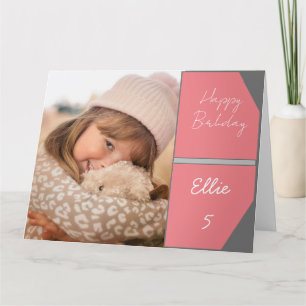Carte Joli design d'anniversaire photo personnalisé