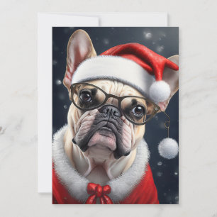 Carte Joli design de vacances de Noël de Santa pour Bull