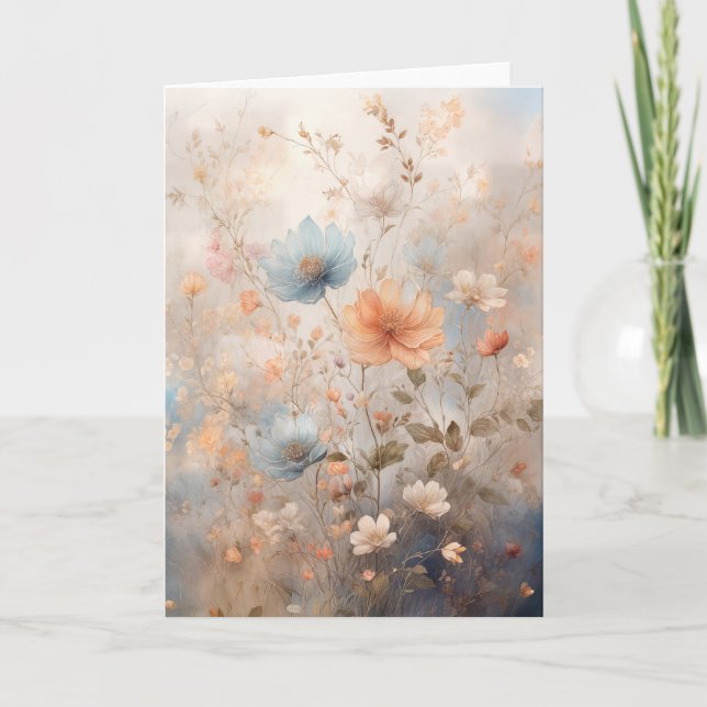 Carte Joli design floral (Devant)