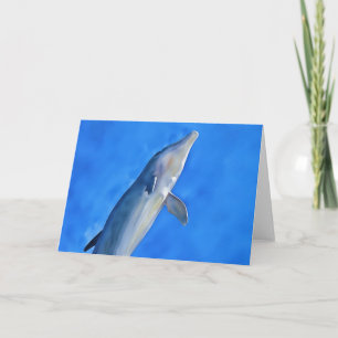 Carte Joli Dolphin Jumping dans Air Art Note Card