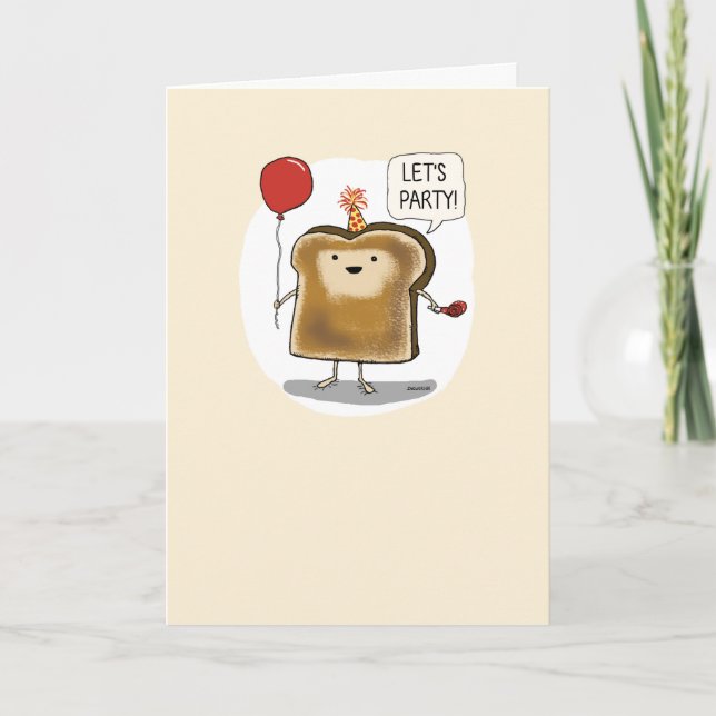 Carte Joli, drôle de fête toast Anniversaire (Devant)