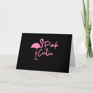 Carte Joli Flamant Rose Féminin   Rose Mignon   Flamant