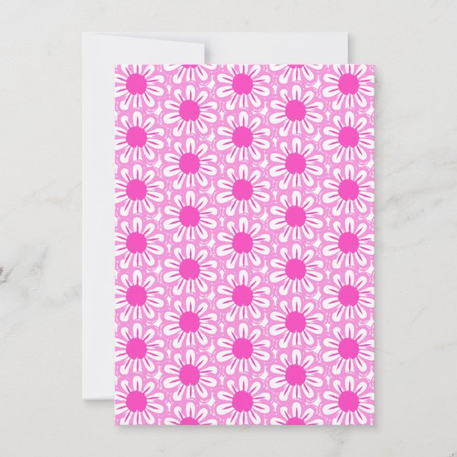 Carte Joli fond à motif floral (Devant)