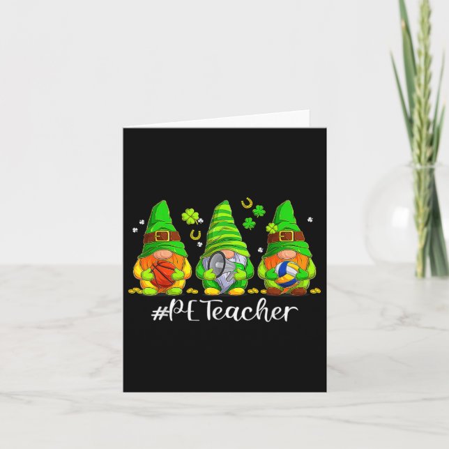 Carte Joli gnome professeur d'éducation physique pour la (Devant)