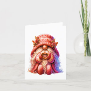 Carte Joli Gnome Signant Amour