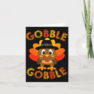 Carte Joli Gobble Gobble Dindon Lgrim Petits Garçons Mer