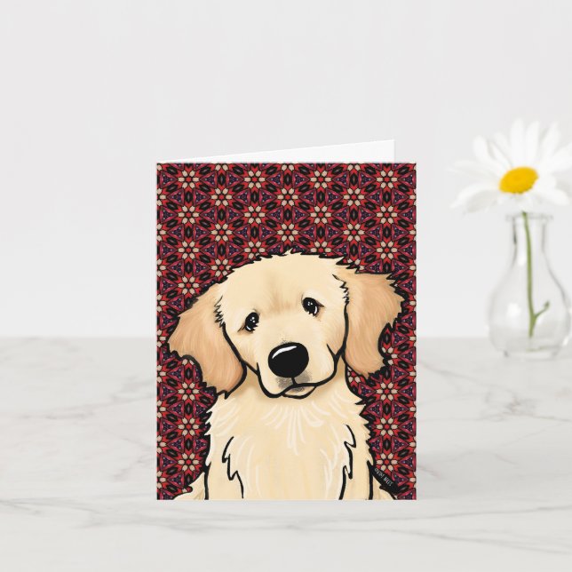 Carte Joli Golden Retriever (Petite plante)