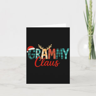Carte Joli Grammy Claus Noël pour grand-mère chapeau de