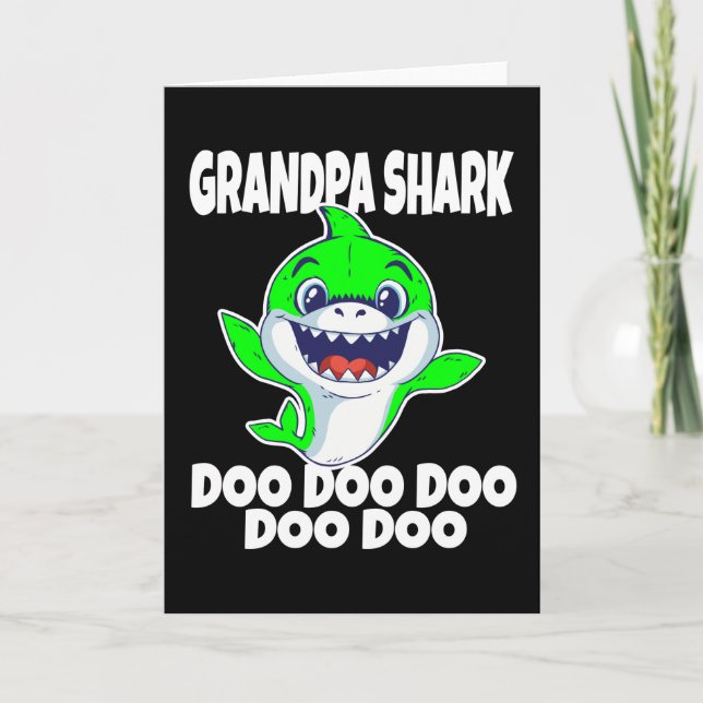 Carte Joli grand-père requin Doo Doo Doo Doo (Devant)