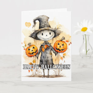 Carte Joli Halloween à Scarecrow