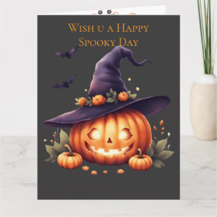 Carte Joli Halloween effrayant – Citrouille