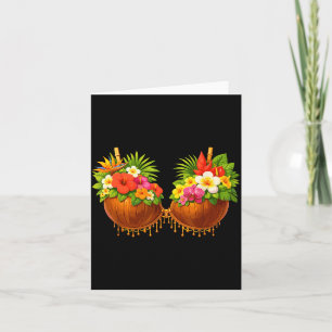 Carte Joli Hibiscus Coco Soutien-Gorge Hawaï Vacances d'