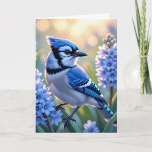 Carte Joli Jay et Lilacs Bleus Joyeux anniversaire