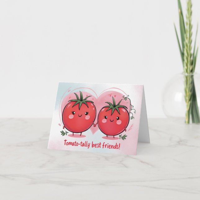 Carte Joli jeu de mots drôle sur la tomate pour un meill (Devant)