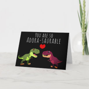 Carte Joli jeu de mots sur les dinosaures Vous êtes Ador