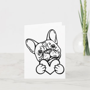 Carte Joli jour de la Saint-Valentin amateur de Bouledog