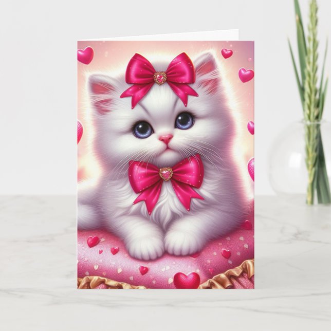 Carte Joli Kitten de la Saint-Valentin (Devant)