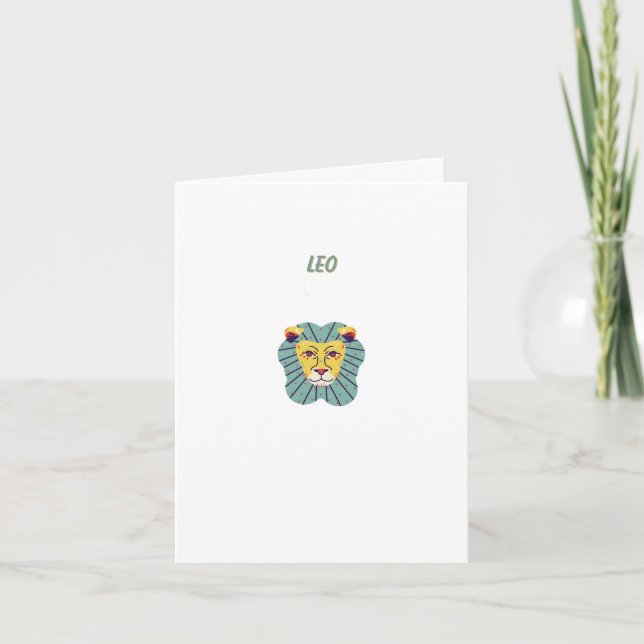 Carte Joli Leo, zodiaque, impression signe du zodiaque (Devant)