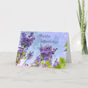 Carte Joli Lilacs Joyeux Anniversaire