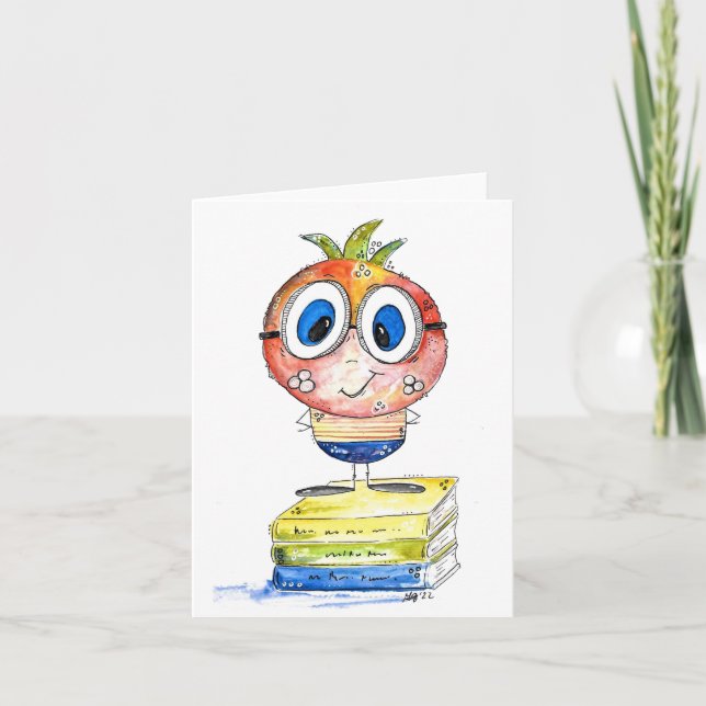 Carte Joli livre blanc Nerd (Devant)