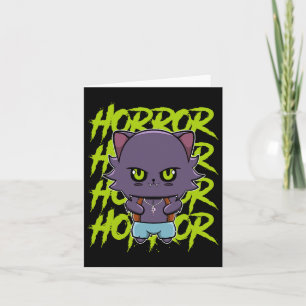 Carte Joli loup-garou et lycanthrope d'horreur anime pou