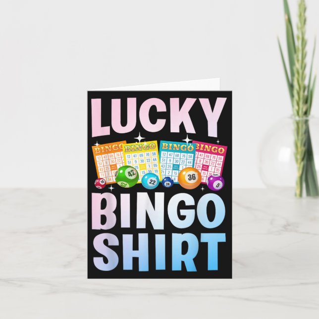 Carte Joli Lucky Bingo Art Pour Hommes Femmes Joueur Bin (Devant)