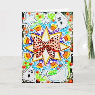 Carte Joli maïs de Halloween sucré