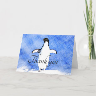 Carte Joli manchot merci