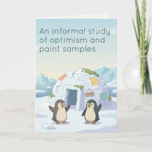 Carte Joli Manchot Premier Igloo Humour Sec Nouvelle M