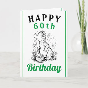 Carte Joli Mari Trex Vert et Blanc 60e anniversaire