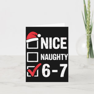 Carte Joli Mauvais 6 7 Mème Drôle Noël Six Sept Xm