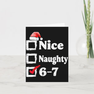 Carte Joli Méchant 6 7 Mème 67 Noël Six Sept Xmas