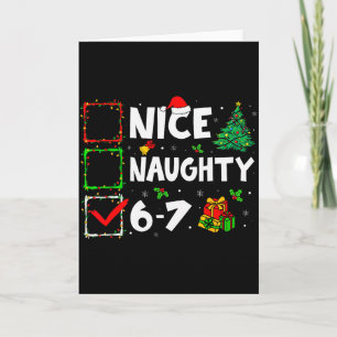 Carte Joli Méchant 6 7 Mème 6 7 Noël Six Sept Xmas